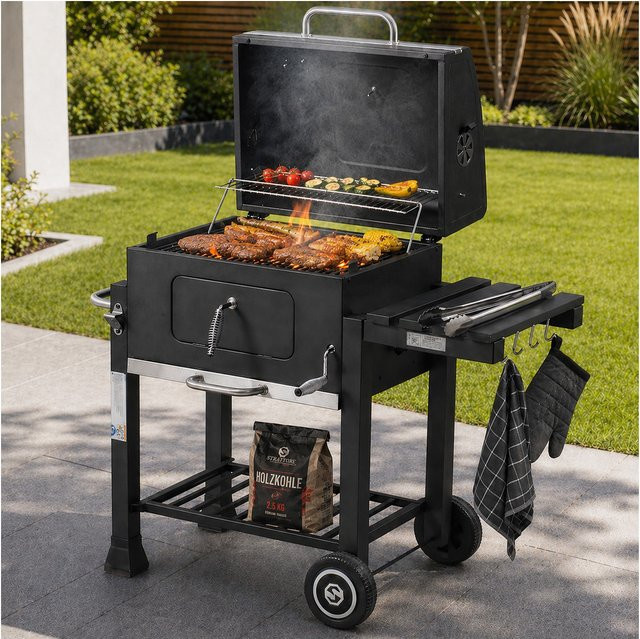 Strattore BBQ XL Holzkohlegrill aus Eisen in quadratischer Ausführung - Bild 1