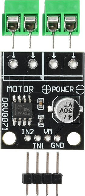 Aideepen DRV8871 H-Bridge Brushed DC Motor Driver Breakout Board PWM-Steuermodul in Schwarz mit 3,6 A maximaler interner Strommessung (6,5–45 V) - Bild 1