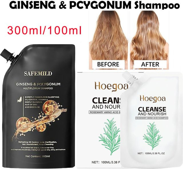 SADOER Shampoo Schwarzes Ganoderma Polygonum Multiflorum, 100ml/300ml - Bild 1