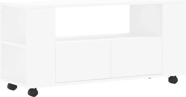 vidaXL TV-Schrank aus Holzwerkstoff in Weiß, B/T/H: 102 x 34,5 x 43 cm - Bild 1