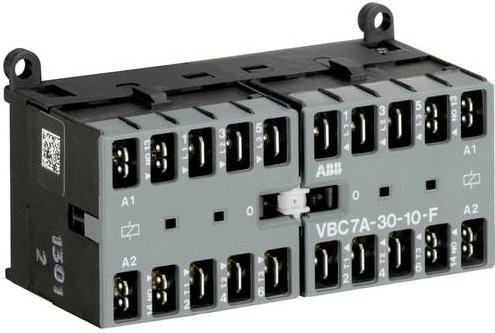 ABB VBC7A-30-10-F-01 Wendeschütz mit 3 Schließern, 5.5kW, Grau - Bild 1