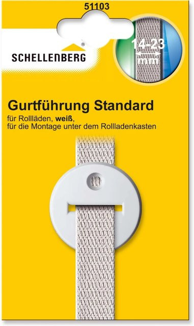 Schellenberg Rollladen-Gurtführung Standard Mini/Maxi 25 mm rund Weiß - Bild 1