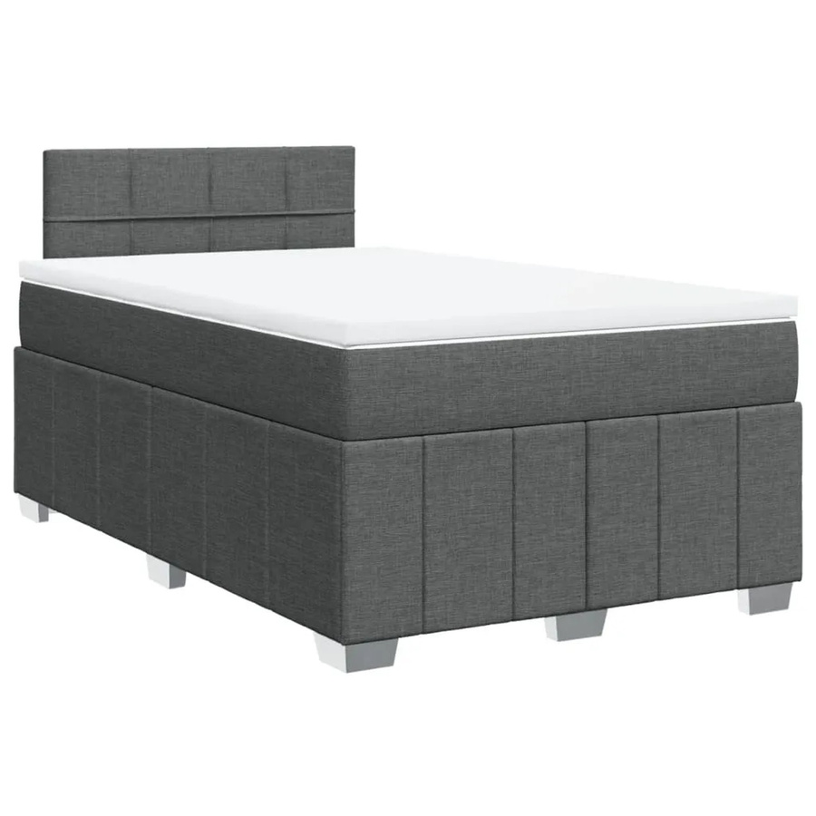 vidaXL Boxspringbett mit Matratze Hybrid-Design in Dunkelgrau, B/T: 120 x 190 cm - Bild 2