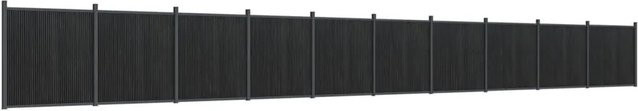 vidaXL Zaunelement aus WPC und Aluminium in Grau, Höhe: 186 cm, Breite: 1737 cm - Bild 1