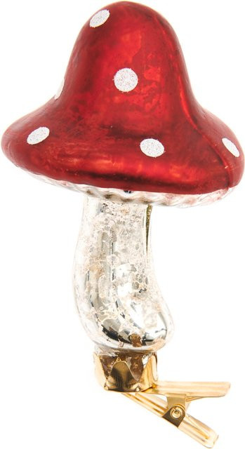 Rico Design Glas-Clip Fliegenpilz spitz in Rot und Weiß - Bild 1