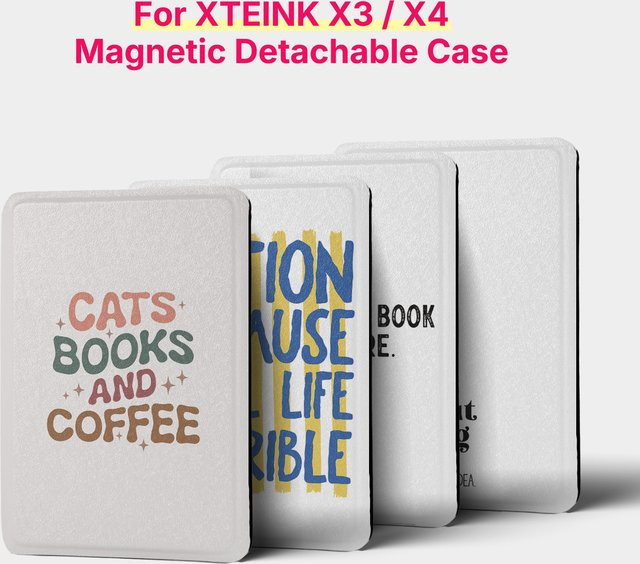 Murmole Magnetische Schutzhülle im English Quotes Style für XTEINK X3 und X4, Transparent, TPU Folio Shell Cover - Bild 1