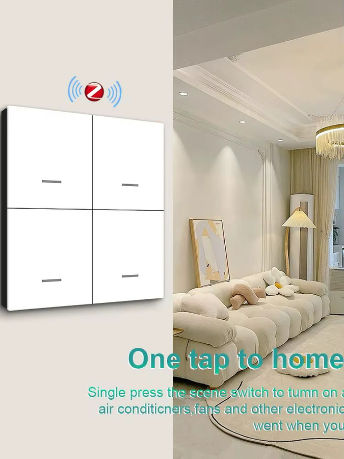 Arteco Tuya Zigbee Drahtloser Szenen-Schalter Push Button Controller zur Smart Home Automatisierung in Weiß - Bild 5