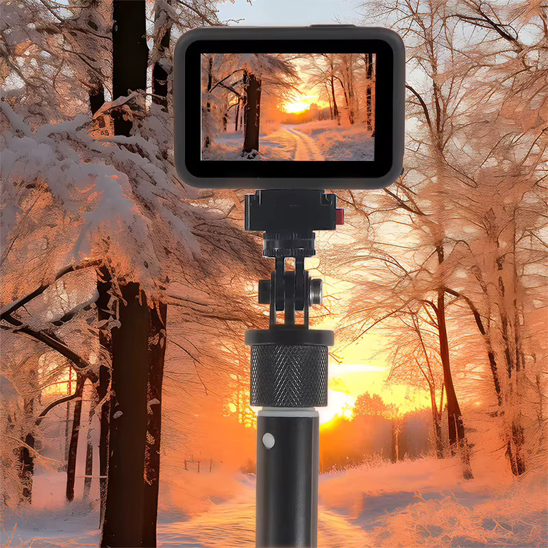 Schnellwechselplatte Basis mit 1/4 Zoll Schraubmontage in Schwarz für GoPro 13, DJI OSMO Action 6, DJI OSMO Action 5 Pro und Insta360 Ace als Kamerastativ-Adapter für Vlog-Aufnahmen - Bild 3