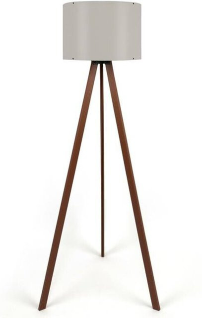 Opviq Stehlampe in Braun und Beige mit E27 Fassung, B/H/T: 38 x 140 x 38 cm - Bild 1