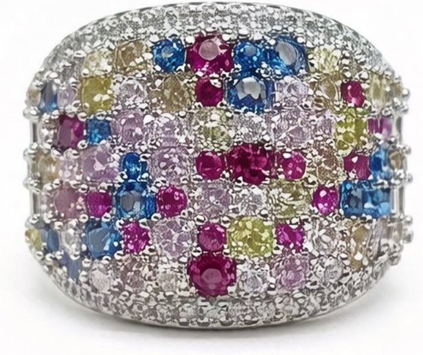 Huitan Heller Ring, mehrfarbig, Zirkonia, Damen - Bild 1