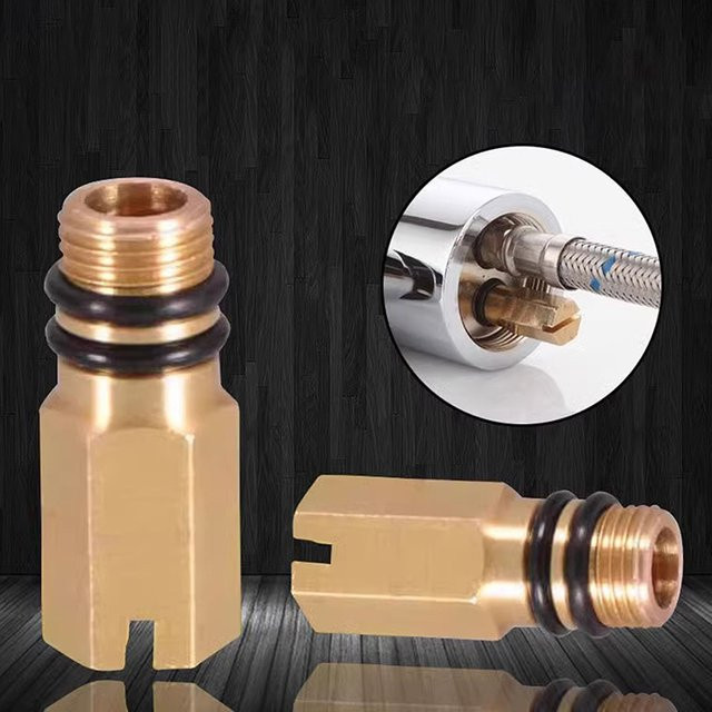 Wasserhahn Einlass Stecker M10 10mm für Küche und Badezimmer, Flexible Rohr-Endkappe für Heiß- und Kaltwasser - Bild 1