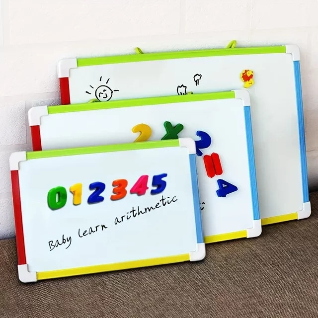 Magnetisches Whiteboard für Kinder als Tischtafel mit Zahlenmagneten, Mehrfarbig - Bild 1