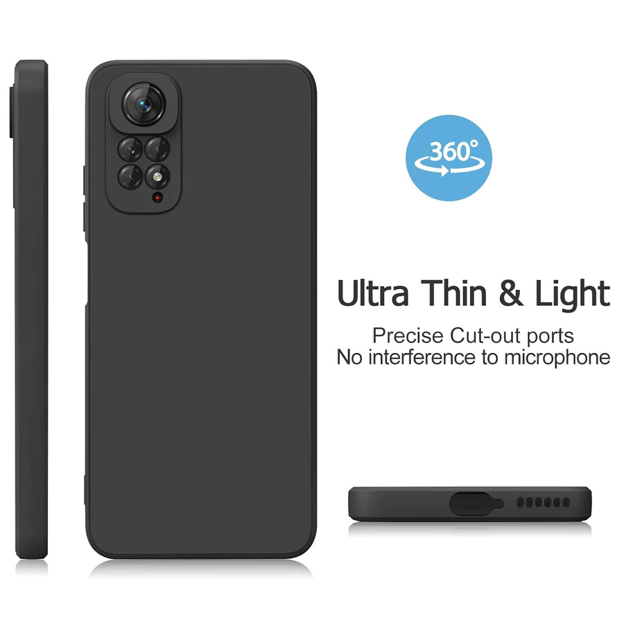 Schützende Silikon-Handyhülle für Xiaomi Redmi Note 9 10 11 12 Pro Plus 9T und 12T in Schwarz - Bild 3