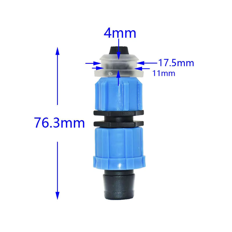 5er Set Bewässerungs-Anschlüsse für 16mm Tropfbänder mit T-Stücken, Ellenbogen und Endstücken zur Reparatur und Installation - Bild 3