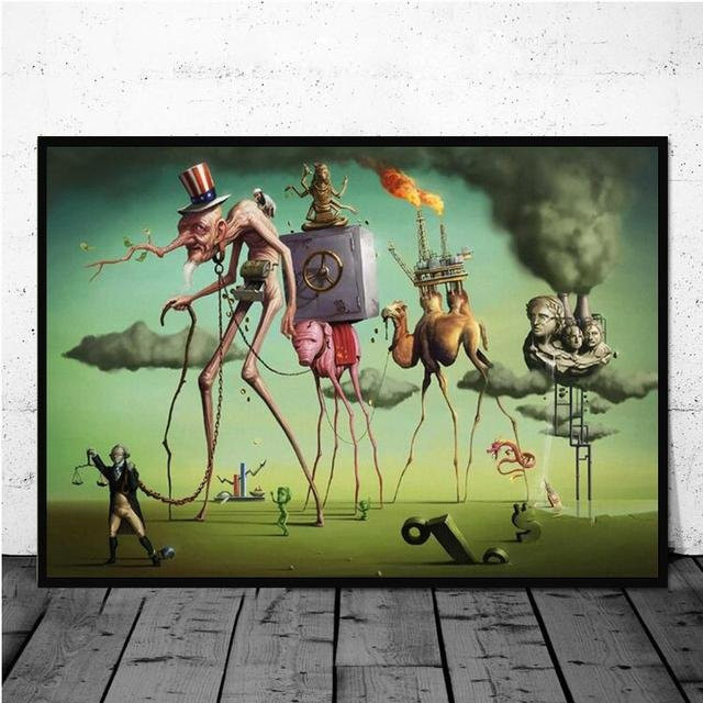 Leinwandgemälde Salvador Dali Surrealismus Abstrakte Wandkunst Aidegou5 B/H: 40 x 50 cm - Bild 1