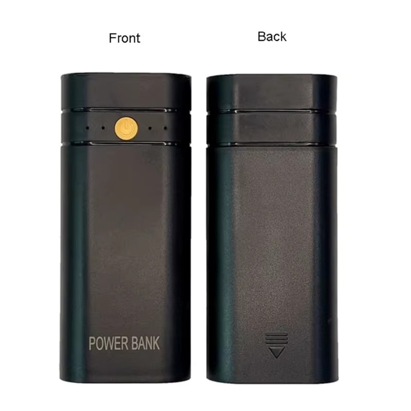 AILEHKUO DIY Powerbank-Kit für 2 Slots 18650 Batterien, Tragbares Schnellladegerät und Gehäuse in Schwarz - Bild 2