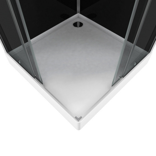Aurlane Komplettdusche Black Square in Schwarz und Transparent, B/T/H: 90 x 90 x 215 cm - Bild 2