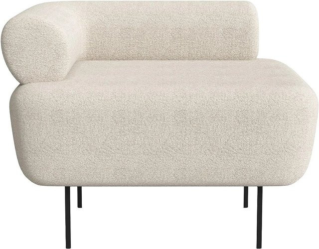 Dorigo Sessel mit gerader Rückenlehne in Gebrochenem Weiß aus Bouclé Stoff, Höhe: 71 cm, Breite: 62 cm, Tiefe: 82 cm - Bild 1