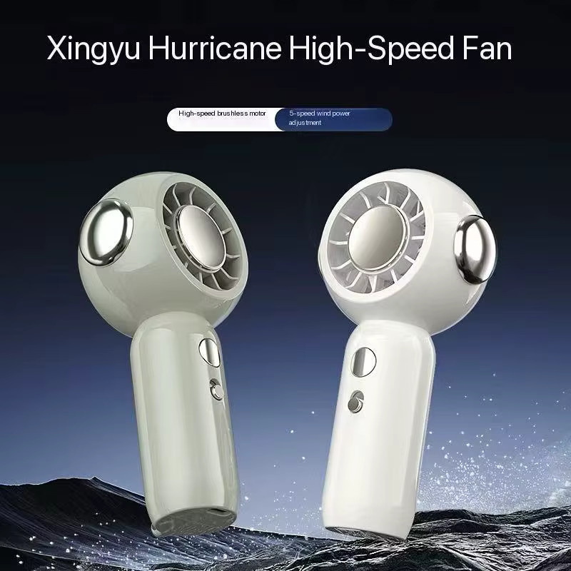 MEET SUN Tragbarer Mini-Handventilator in Weiß mit hoher Windleistung und langer Akkulaufzeit - Bild 2