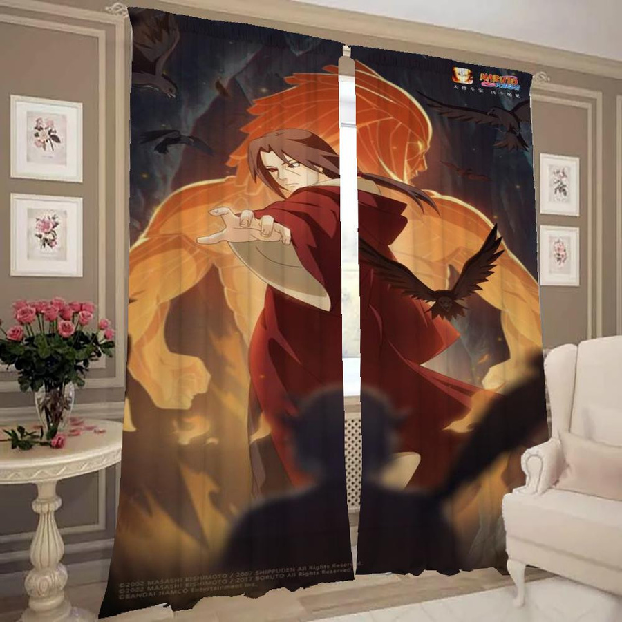 Naruto Verdunklungsvorhänge Set aus 2 Stück, bunte Dekoration für Wohnzimmer, Küche und Schlafzimmer, Breite: 50 cm, Höhe: 70 cm - Bild 4