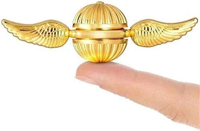AHHLCLT Engel Flügel Hand Spinner, Goldener Schnatz, Amor Fidget Spinner, Antistress Metall Hand Rotation Spielzeug - Bild 1