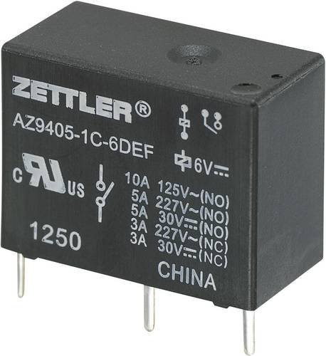 Ei Electronics Printrelais AZ9405-1C-24DEF, 24 V/DC, 10A, 1 Wechsler, Schwarz - Bild 1