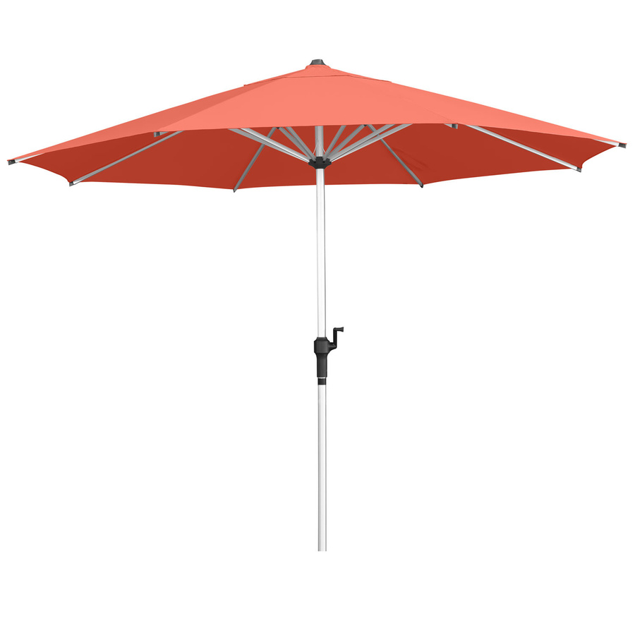 Anndora Alu Sonnenschirm in Terracotta Rot mit 350 cm Durchmesser, extra stabiler Aluminiumrahmen mit 8 Streben und UPF 50+ Schutz - Bild 1