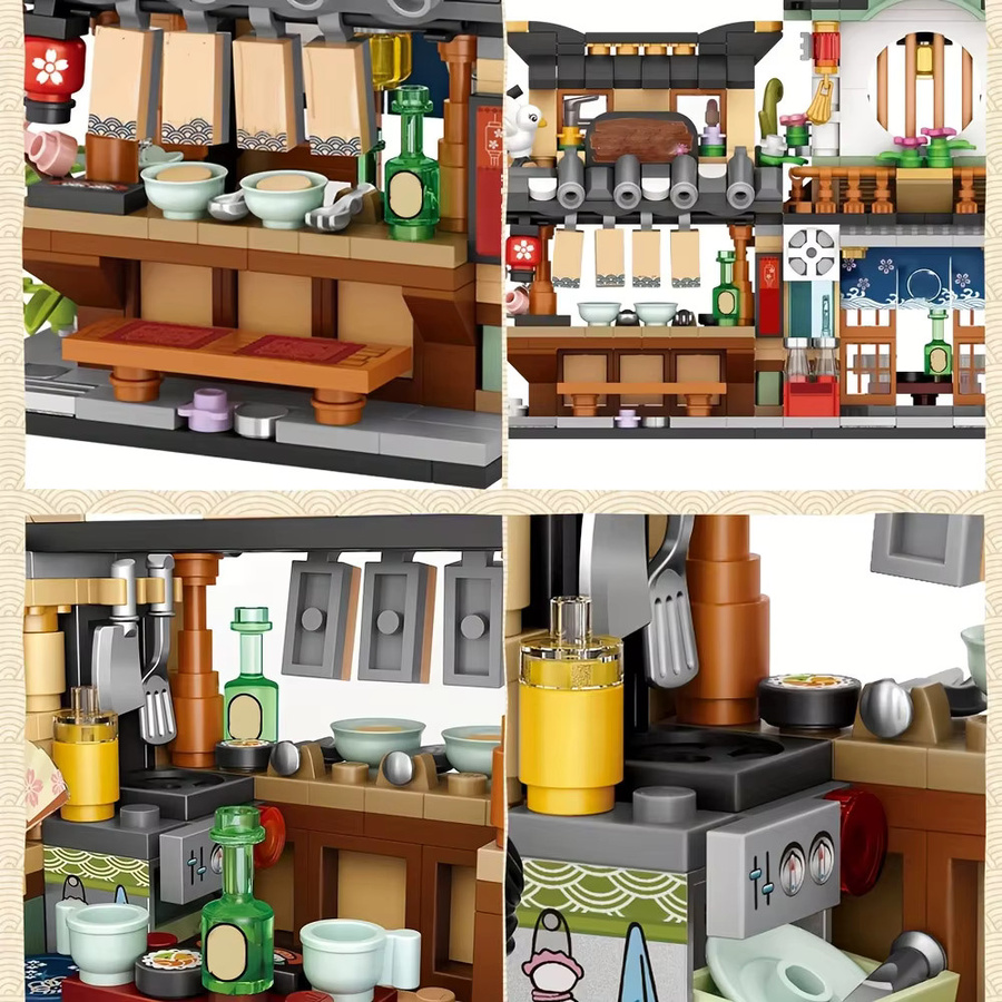 doinbby Japanische Izakaya-Architektur Bausteine, 789 Teile - Bild 4
