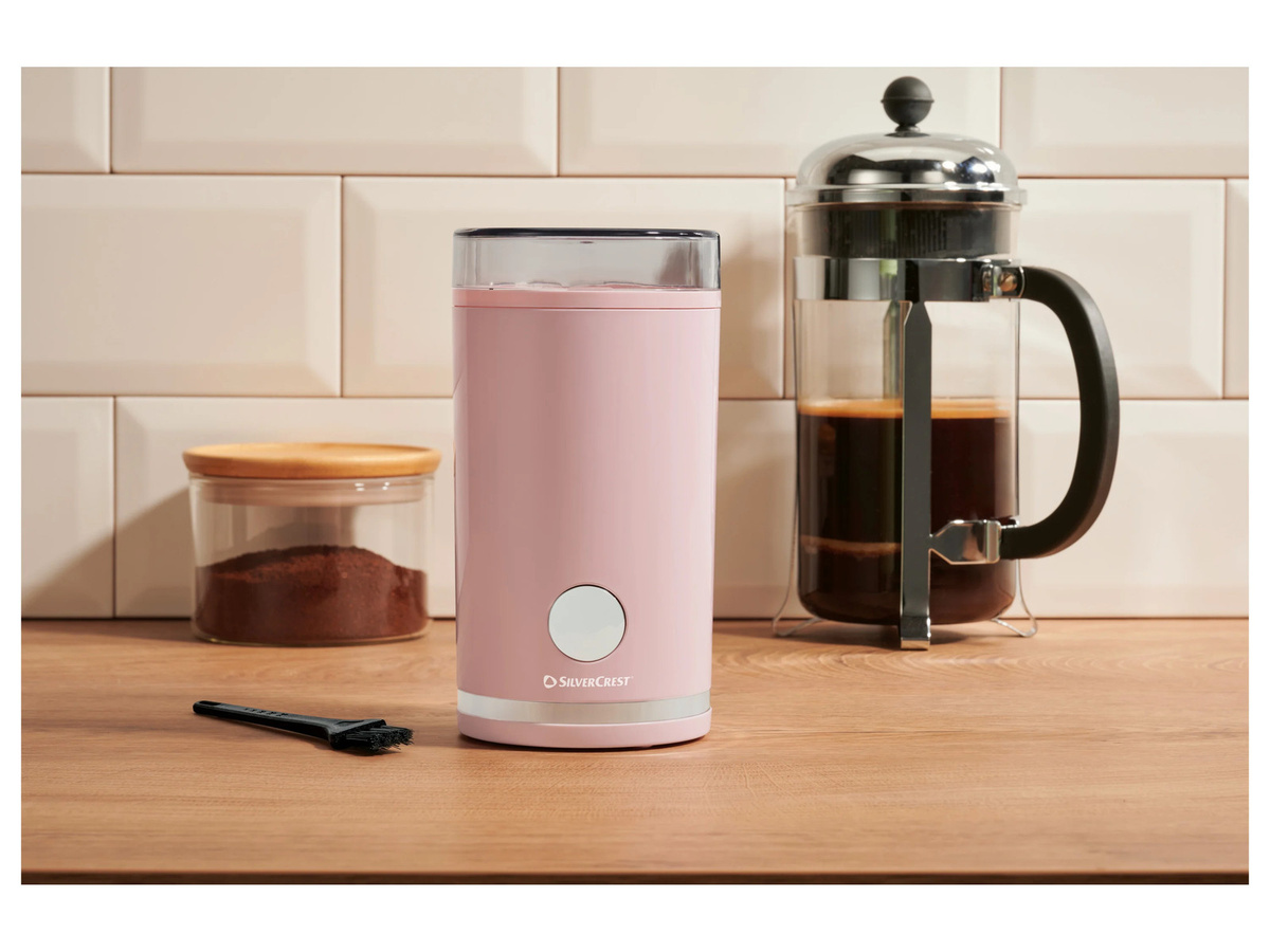 SILVERCREST Elektrische Kaffeemühle SKME 180 D1 mit Edelstahlmesser in Pink - Bild 2