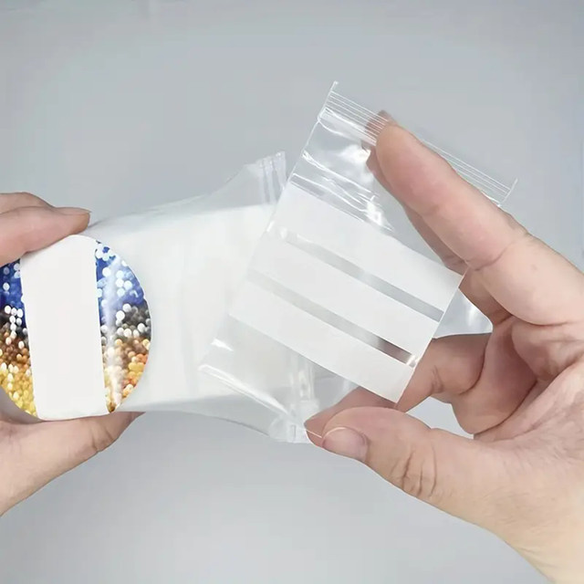 200 Stück transparente selbstklebende Plastiktüten mit Reißverschluss als beschreibbare Aufbewahrungsbeutel für Schmuck, Perlen und Edelsteine - Bild 1