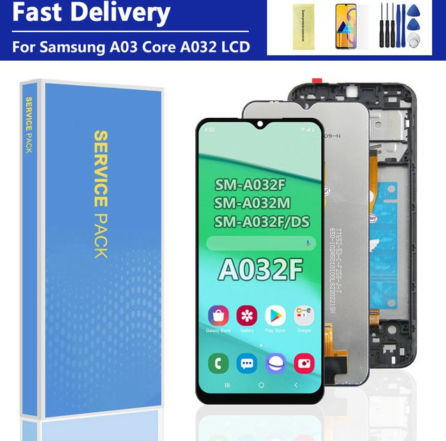 Samsung A03 Core Display mit Touchscreen und Rahmen in Schwarz für SM-A032F/DS - Bild 1