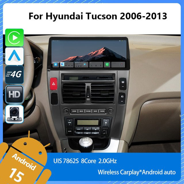 COHO Android 15 Auto-Multimedia-Player für Hyundai Tucson 2006-2013, 12,3 Zoll Display, Octa-Core, 8+256GB, Schwarz - Bild 1
