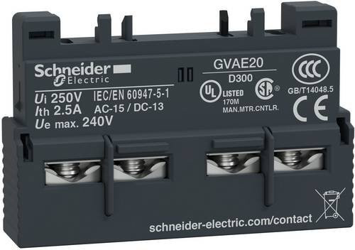 Schneider Electric GVAE20TQ Hilfsschalter, 20 Stück, grau - Bild 1