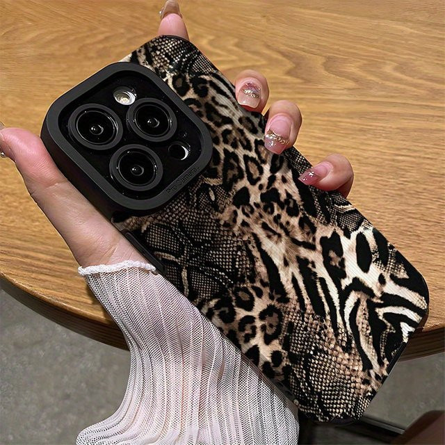 Sturzsichere Handyhülle mit Leoparden- und Zebradruck für iPhone 11 bis iPhone 17 Pro Max Plus, Multicolor - Bild 1