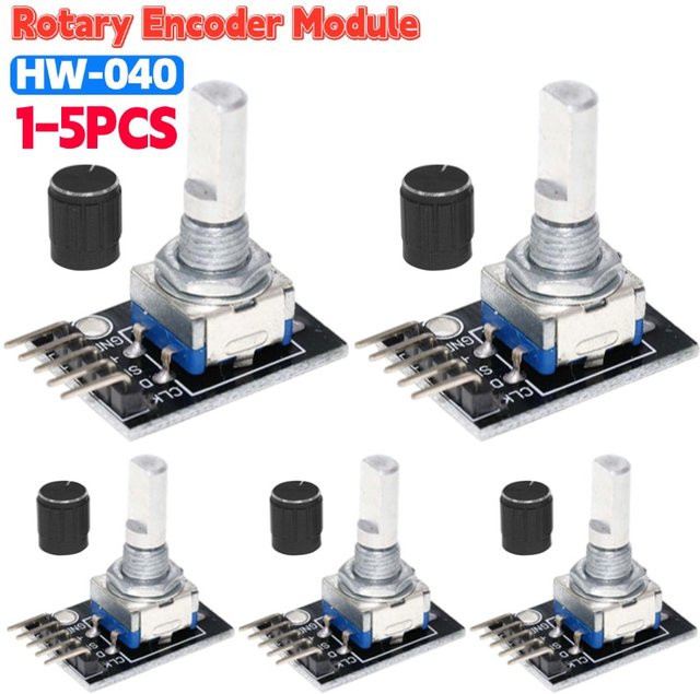 ALLOYSEED HW-040 360-Grad-Drehgebermodul für Arduino 5 V mit drehbarer Knopfkappe - Bild 1