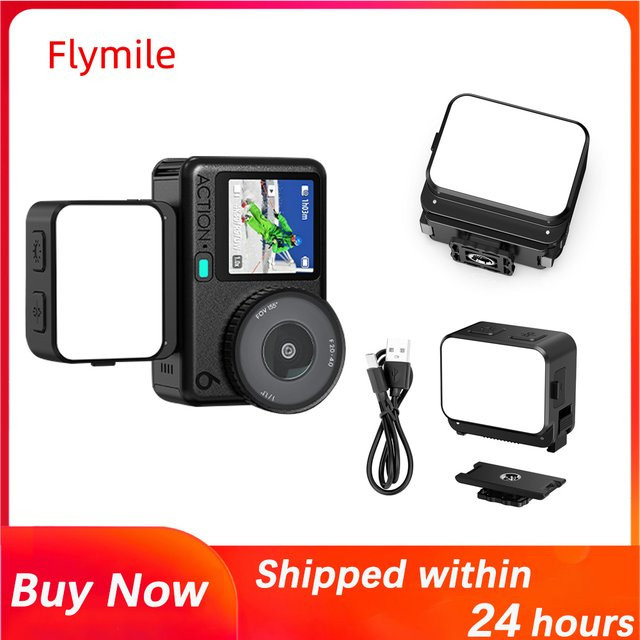 Flymile magnetisches Schnellwechsel-Fülllicht für DJI Osmo Action 6 in Schwarz mit 3 Farbtemperaturen und Dimmfunktion - Bild 1