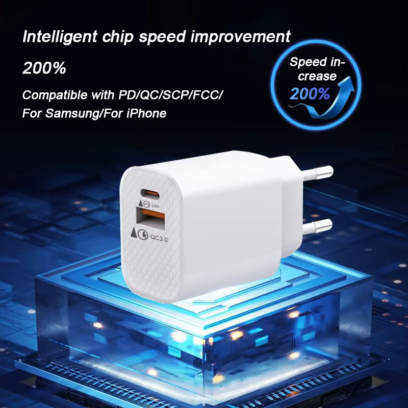 20W USB Typ-C Schnellladegerät mit Datenkabel in Weiß für iPhone 14 13 12 11 Pro Max XS X XR 7 8 Plus Wandladegerät und Zubehör - Bild 2