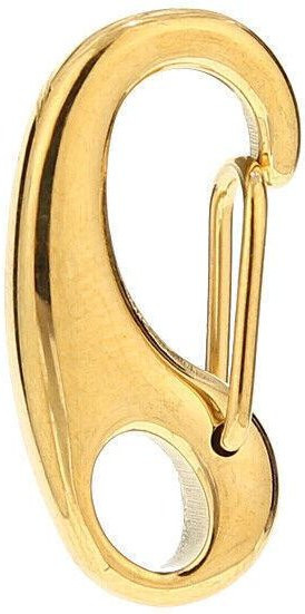 Karabiner Verschlüsse D-förmig, Edelstahl, Gold Plated, Unisex - Bild 1