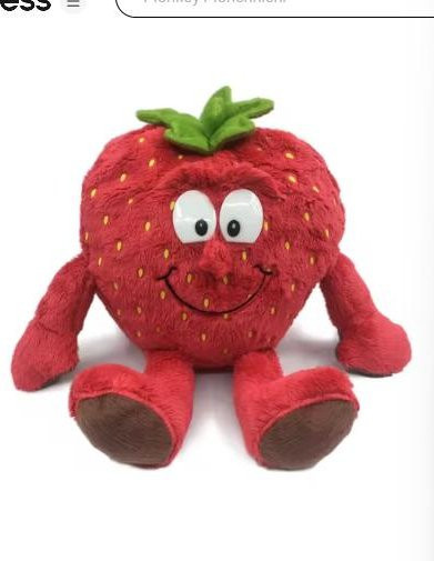 Yiran Health & Beauty Früchte Gemüse Plüschtier, Mini Erdbeere Brokkoli Wassermelone Knoblauch Apfel, Kuschelpuppe - Bild 1
