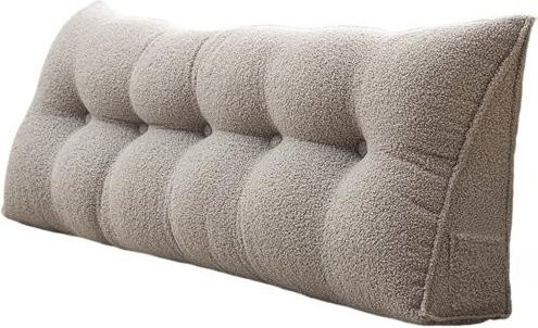 Ergonomisches Keilkissen von Hello Garden als Kopfteil und Rückenlehne in Grau mit Seitentasche, Breite: 120 cm - Bild 1