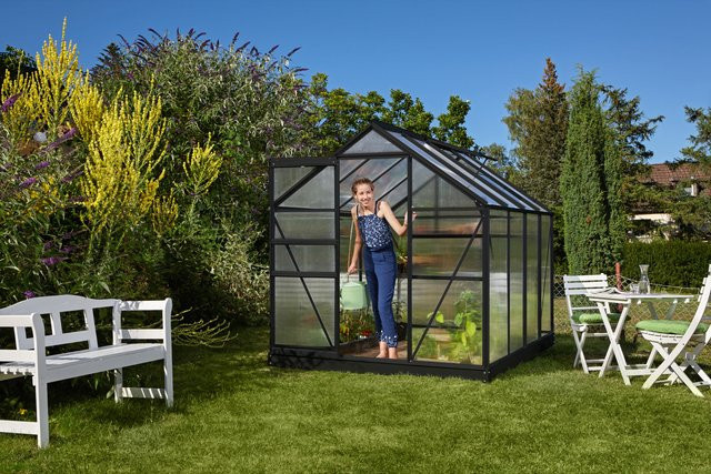 Vitavia Gewächshaus Comet 5000 Schwarz 5 m² mit 4 mm HKP-Platten - Bild 1