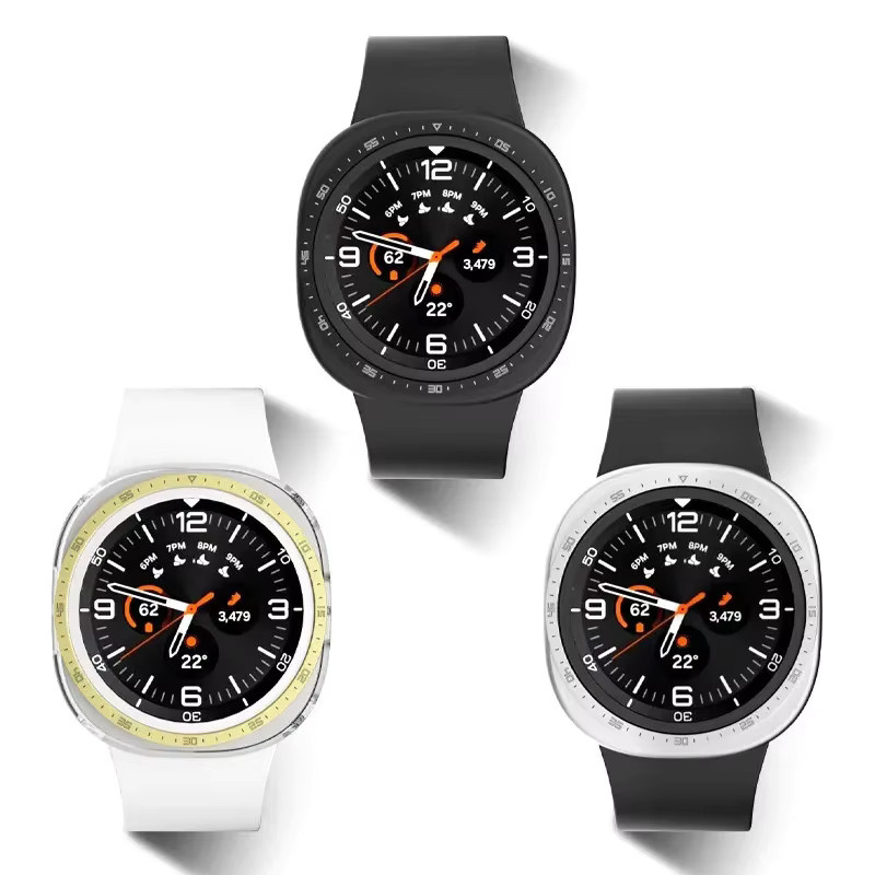 CHIICSMART Schutzhülle für Samsung Galaxy Uhr 8, Kunststoff, Silber - Bild 4