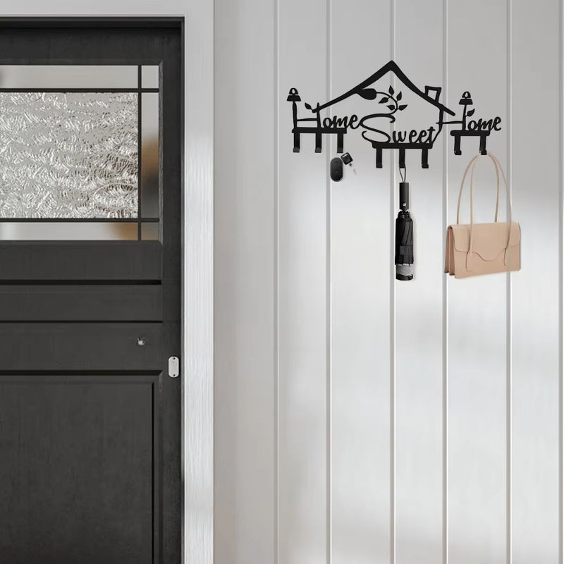 Sweet Home Wandgarderobe aus Metall mit Wandhaken für den Eingangsbereich - Bild 6