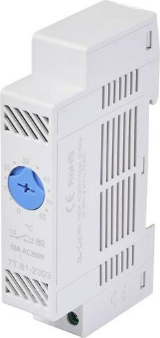 TRU COMPONENTS Thermostat TC-7T.81-230NO mit 1 Schließer, Weiß, L: 88,8 mm, B: 47,8 mm, H: 17,5 mm - Bild 1