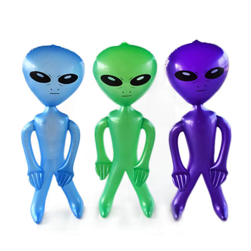 Aufblasbarer Jumbo-Alien aus Kunststoff als grüne Partydekoration für Geburtstag und Halloween - Bild 6