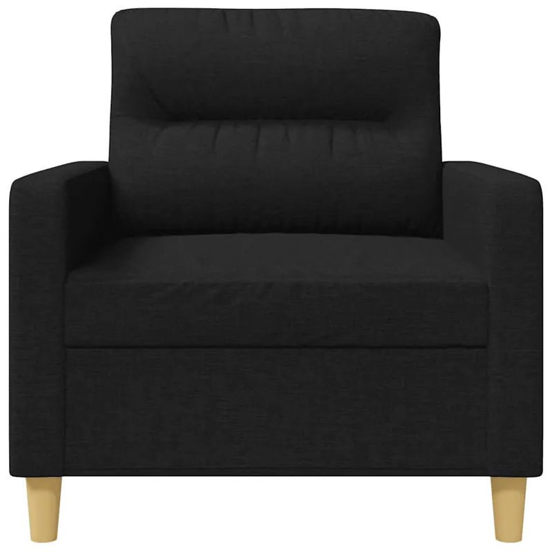 Modern Sessel von Vidaxl in Schwarz mit Stoffbezug und Metallgestell, Breite: 60 cm - Bild 2