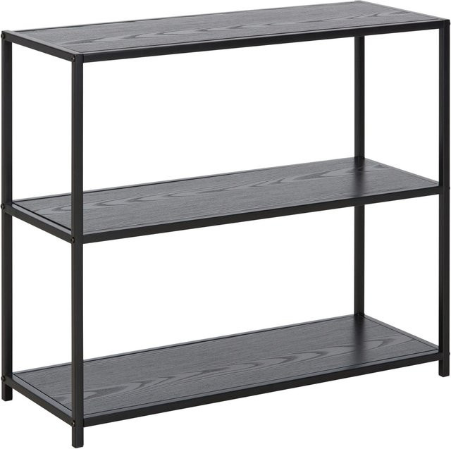 Based Regal Bastian in Schwarz, modernes Standregal aus Metall und MDF, B/T/H: 77,0 x 30,0 x 77,0 cm - Bild 1