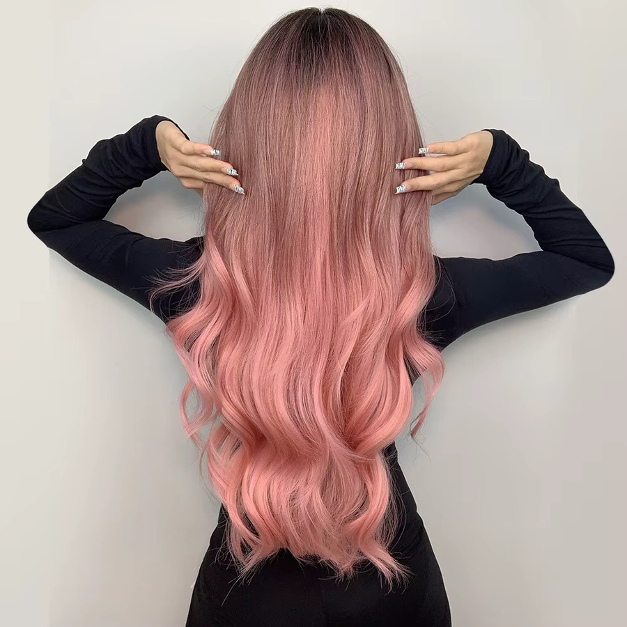 HAIRCUBE Perücke, Ombre Rosa, Synthetisch, Lange, Damen - Bild 4