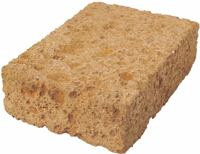 Scherf Tuffsteinblock Pumice in Braun und Beige, B/T/H: 37 x 11 x 27 cm - Bild 1