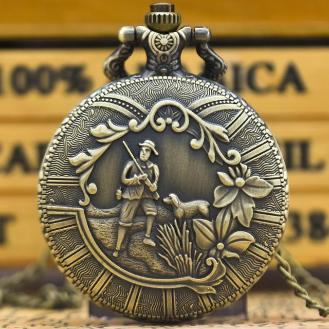 Wecin Taschenuhr, Quarz, Messing, Bronze, Unisex - Bild 1